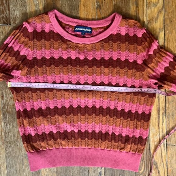 Princess Highway Retro Fall Knit Short Sleeved Sweater Sz M - Picture 3 of 5